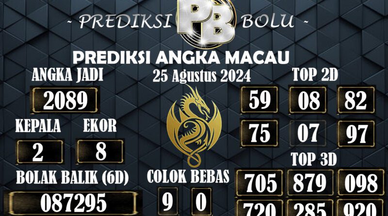 Prediksi Togel Macau 25 Agustus 2024, Jangan Sampai Ketinggalan