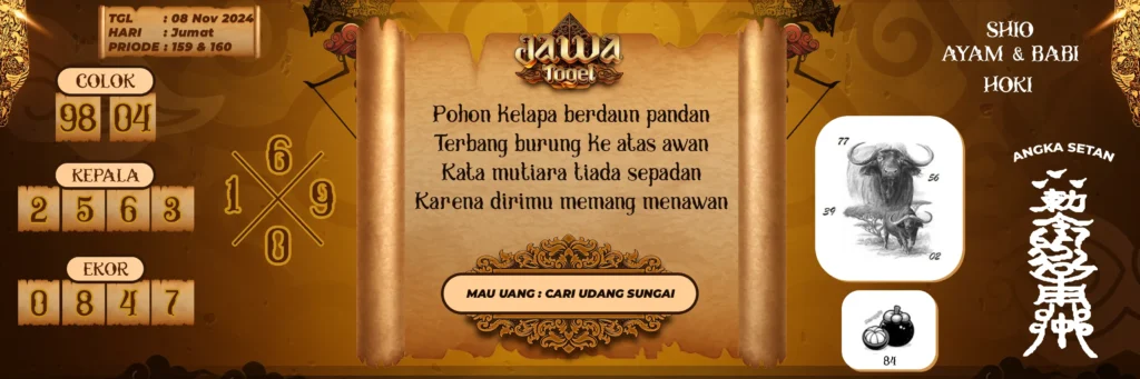 Prediksi Jawa Togel Tervalid Dari Raja Jawa 08 November 2024