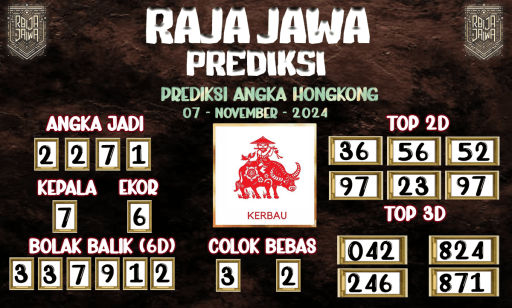 Prediksi Togel HK Terpilih Dari Raja Jawa 07 November 2024