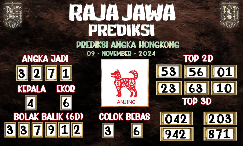 Prediksi Togel HK Terakurat Dari Raja Jawa 09 November 2024