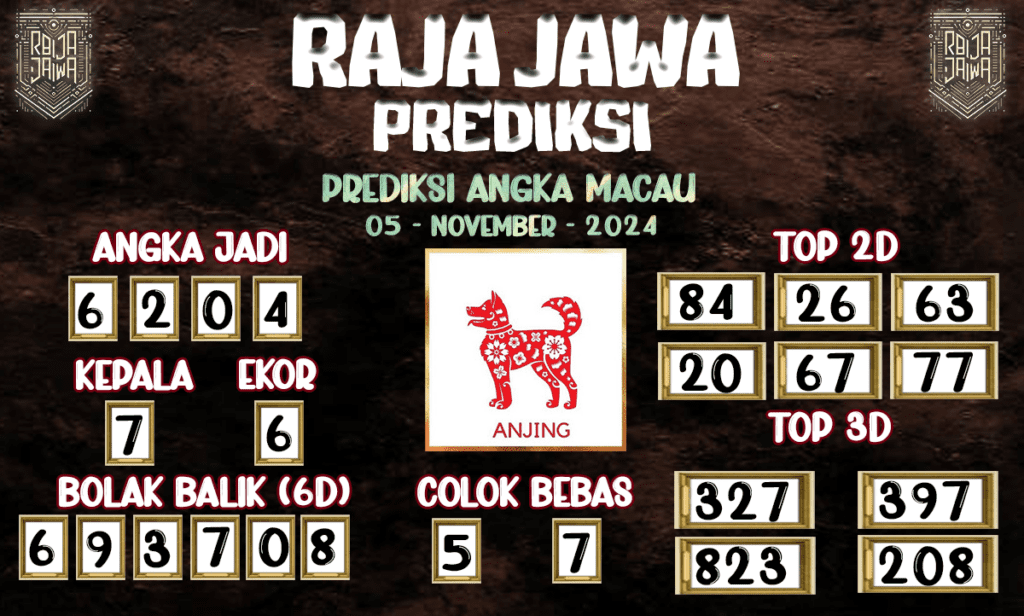 Prediksi Togel Macau Terpanas Dari Raja Jawa 05 November 2024