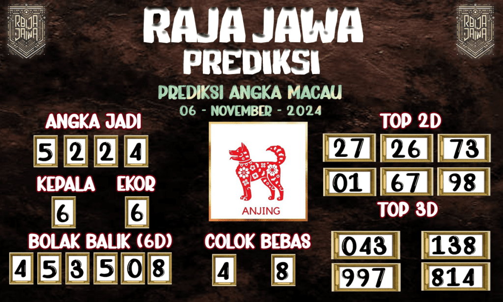 Prediksi Togel Macau Fantastis Dari Raja Jawa 06 November 2024